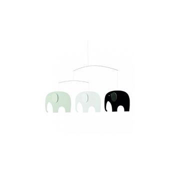 Flensted Mobiles Elephant Party Negro / Blanco / Gris