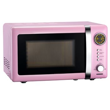 Microondas Digital Melissa Estilo Vintage  700w De 20l. Color Rosa.