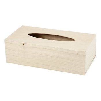 Caja De Pañuelos De Madera Para Decorar - 27 X 14 X 8 Cm