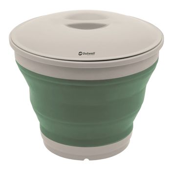 Recipiente Redondo Plegable Con Tapa Shadow Verde Outwell