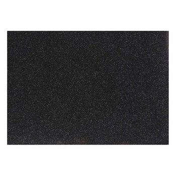 Papel Planchado Negro Con Purpurina - 14,8 X 21 Cm