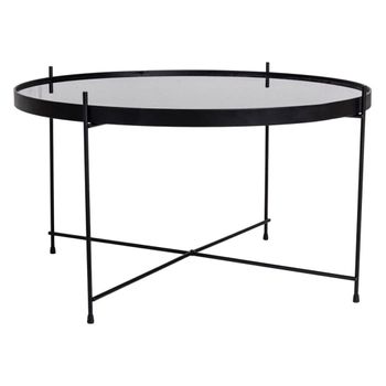 Mesa De Centro Scarlett Redonda Color Negro 70x40 Cm House Nordic