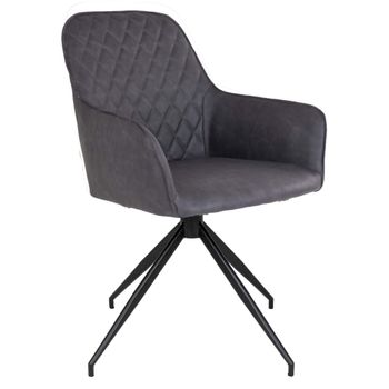 Silla De Comedor Giratoria Ava Gris Oscuro House Nordic