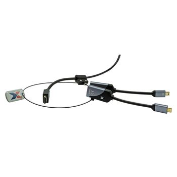 Proxtend Px-ar21 Adaptador De Cable De Vídeo Hdmi Tipo A (estándar) Mini Displayport + Usb Type-c Negro, Gris