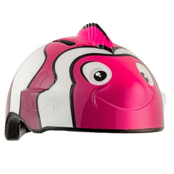 Casco De Bicicleta Para Niños De 2 A 7 Años  Crazy Safety Pez Payaso Rosa - Homologado Y Certificado Según Norma En 1078