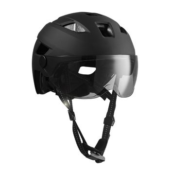 Casco De Carretera Y E-bike Para Adultos Talla M/l (55-61cm) Con Visera, Correas Reflectantes, Fidlock Y Luz Led | Crazy Safety | Certificado En1078