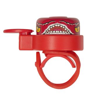 Timbre De Bicicleta Dragón Rojo Para Niños Crazy Safety. Colorido, Fácil De Usar Y Ajustar Al Manillar Y Resistente A La Intemperie.