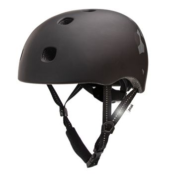 Casco Negro Graffiti Para Bicicleta Y Skate M-l 54-60cm Para Adolescentes Y Adultos Con Correas Reflectantes. Crazy Safety.  Homologado En 1078.