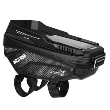 Bolsa Impermeable Para Bicicleta 1l Capacidad Ventana Táctil Wildman Xt1 Negro