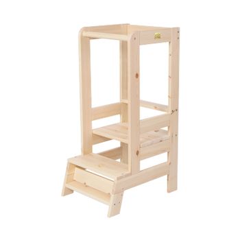 Torre De Aprendizaje Montessori Robincool Evolutive Ii Blanca 43x40x86cm  Barra De Seguridad, Pizarra Y Convertible En Pupitre con Ofertas en  Carrefour