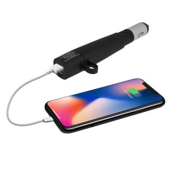 Cargador Para Coche Micro-usb Powebank 2600 Mah Usb Giratorio Forever - Negro