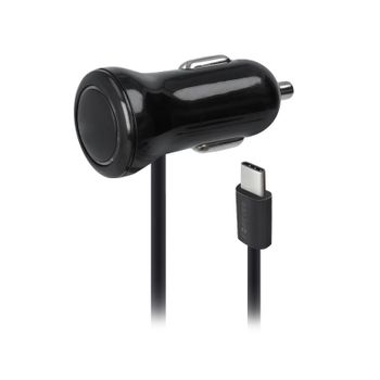 Cargador De Coche Compacto Y Ligero De 24 W Y 2,1 A Con Cable Usb-c