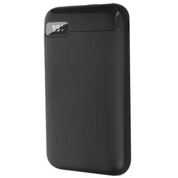 Powerbank 5000mah 2 Puertos De Salida Usb Pantalla Lcd Digital Setty Negro