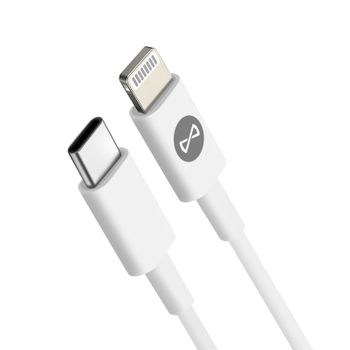 Cable Usb-c A Lightning Carga Rápida Y Sincronización 1m Forever Blanco