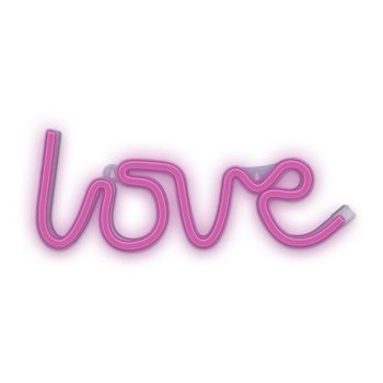 Forever Neon Led Light Love Pink Bat+usb