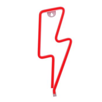 Forever Neon Led Light Bolt Red Bat+usb