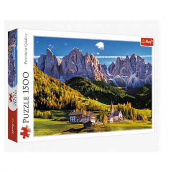 Val Di Funes Valley Dolomites Italia - Puzzle De 1500 Piezas