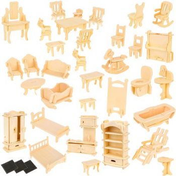 Muebles De Madera Para La Casa De Muñecas 34 Muebles