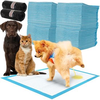 Empapadores Absorbentes De Mascotas Pequeñas De 45x33cm 100 Unidades + Bolsas