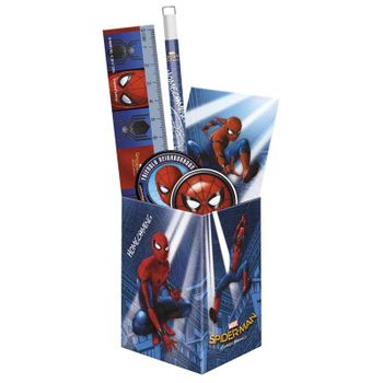 Set Cubilete Papeleria De Spiderman