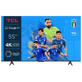 Tv 55" (139,7cm.) Pulgadas 4k Ultra Hd (2160p) Direct Led Smart Tv Tcl 55p755 Con Google Tv Wifi Bluetooth Titanio