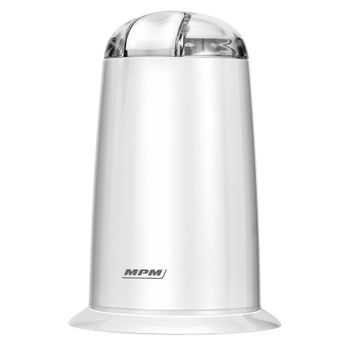 Molinillo Café Eléctrico, Especias, Semillas, 40 G Café 20 Tazas Café, Cuchillas Acero Inox. Blanco 140w Mpm Mmk-07