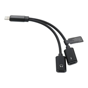 Adaptador Lightning Para 2x Lightning Negro