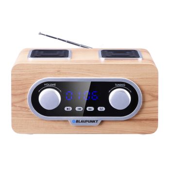 Radio Portátil Vintage Fm Mp3 Usb Aux Control Remoto