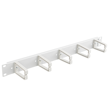 Lanberg - Panel Pasacables Para Armario Rack 19" Blanco De 5 De Anillas 1u Lanberg Ak-1202-s Rm14300