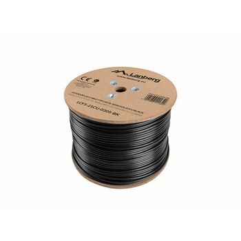 Cable De Red Rígido Ftp Categoría 5e Lanberg Lcf5-21cu-0305-bk Negro 305 M