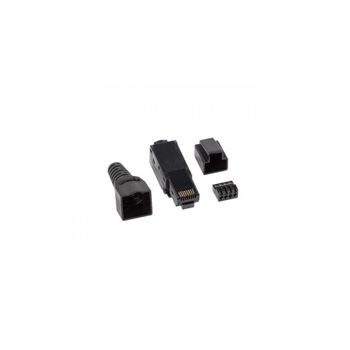 Conector 8p8c Lan Cat6 Lanberg Negro