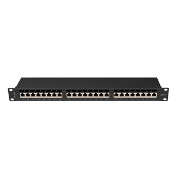 Patch Panel 24 Port 1u 19" Cat.6a Ftp Black Lanberg