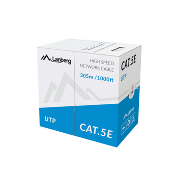 Bobina Cat.5e Lanberg Utp 305m Solid Cca Negro