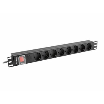 Regleta 19" 8 Tomas Schuko Lanberg Pdu-08f-0200-bk