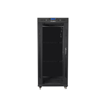 Armario Lanberg Rack 19" 22u 800x1000 Flat Pack Negro Puerta Cristal Con Lcd