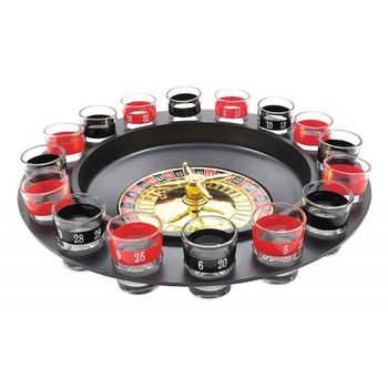 Chupitos En Ruleta Para Juegos Y Fiestas, 16 Chupitos Con Ruleta En El Centro Y Bola