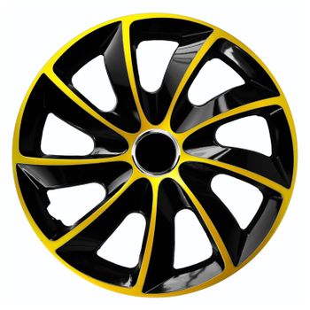 Set De 4 Tapacubos Nrm Stig Extra Para Llantas De Acero De 13” Color Dorado/negro