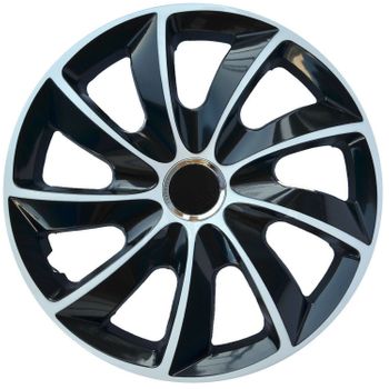 Set De 4 Tapacubos Nrm Stig Extra Para Llantas De Acero De 13” Color Blanco/negro