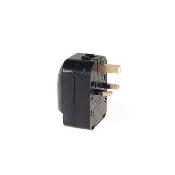 Adaptador enchufe Europa a Reino Unido tipo clavija bipolar hembra a clavija  BS1363 macho fijo - Cablematic