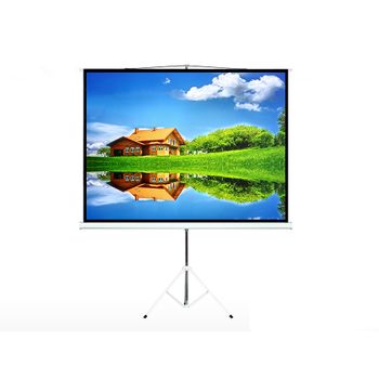 in.tec]® Pantalla Para Proyector Portable Con Trípode - 290 X 216 X 65 Cm -  Ajustable - Para Hd Y 3d - Tela De Proyección - Blanco Y Negro con Ofertas  en Carrefour