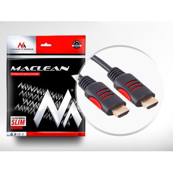 Cable Maclean, Cable Hdmi-hdmi, V1.4, Con Filtros De Ferrita, 5 M, Mctv-814