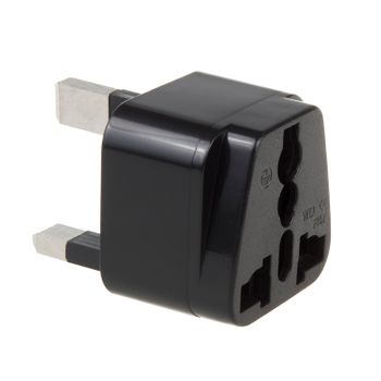 Adaptador enchufe Europa a Reino Unido tipo clavija bipolar hembra a clavija  BS1363 macho fijo - Cablematic