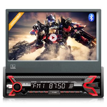 Audiocore Ac9100 Lcd 7 Panel Táctil Retráctil 1080p Mp5 Avi Divx Bluetooth Manos Libres Rds + Control Remoto