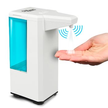Recipiente Dispensador Automático Para Líquidos Desinfectantes 500ml Para 4 Pilas Aa Promedix Pr-470