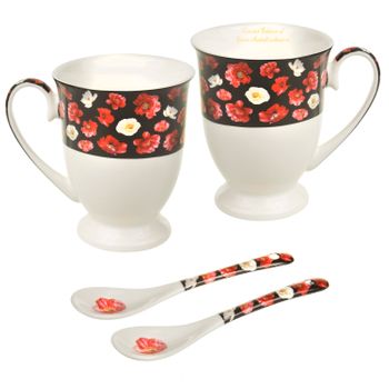 Juego De 2 Tazas De Café Para Dos Personas, Porcelana, 300 Ml