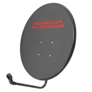 Antena Parabólica Maclean Tv System, Acero Fosfatado, Grafito, 80 Cm, Mctv-928