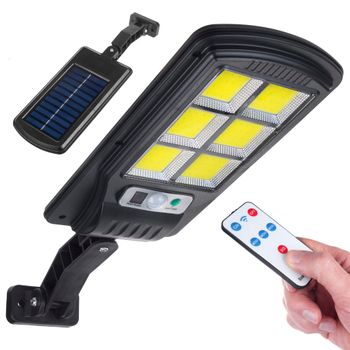 Farola Solar LED UFO 1500 Lúmenes, para Exterior IP65, Mando a Distancia  Incluido, con Sensor de Presencia