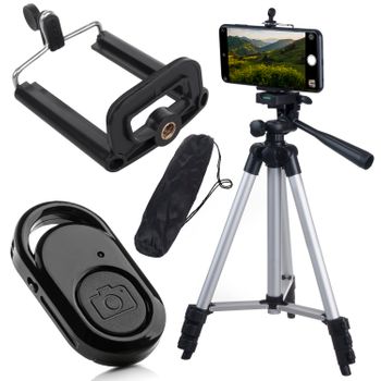 Maclean Mc-165 Trípode Universal 1/4" Soporte Para Cámaras Videocámaras Smartphones Max. 1050mm Max.2kg, Mando A Distancia Bt