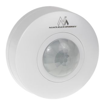 Maclean Mce314 W Detector De Movimiento Pir, Alcance 6 M, Techo, Carga Máx. 1200 W, Ip20