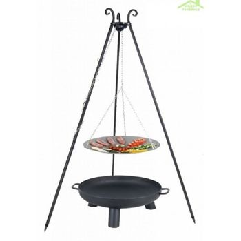 Wok Spécial Brasero Sur Trépied Ø 46 Cm + Brasero Bali 60 Cm